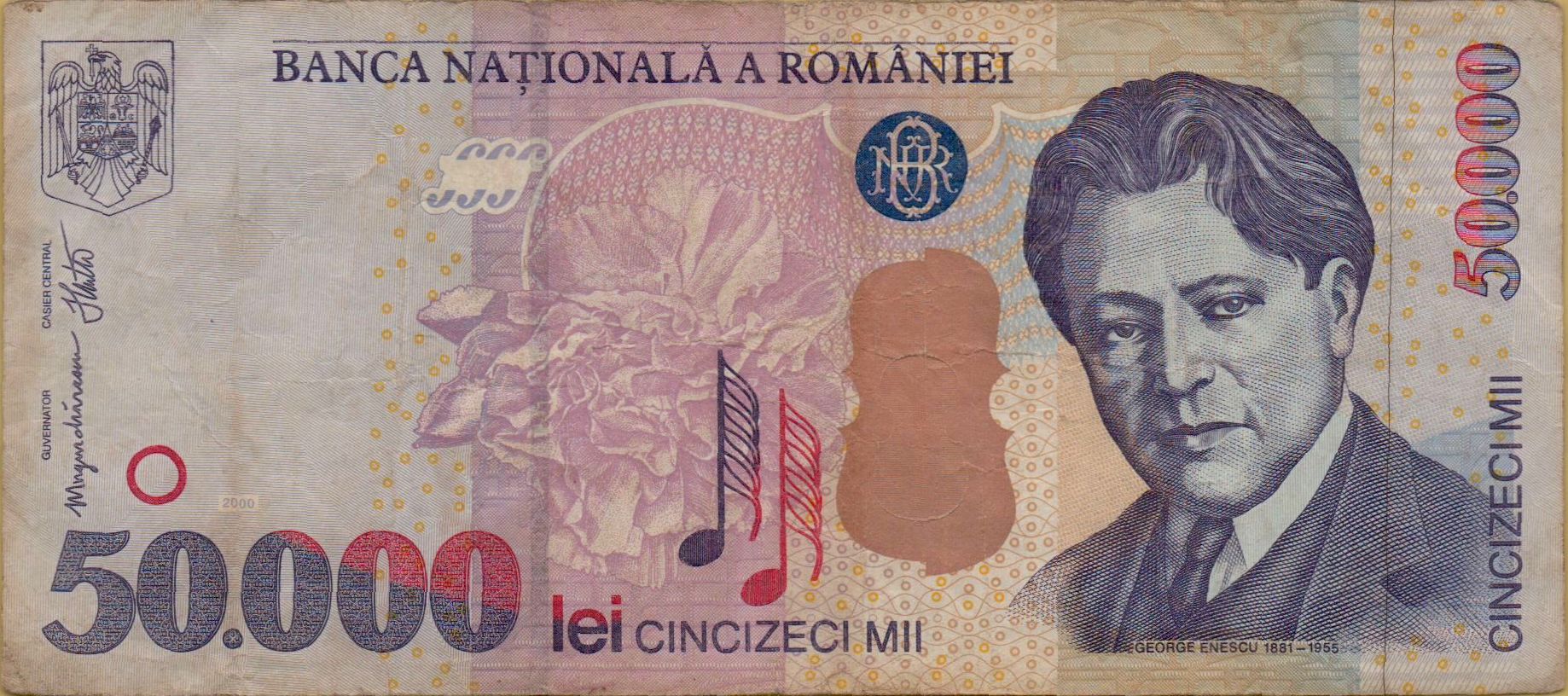 Romania 50000 1998 VF P-109